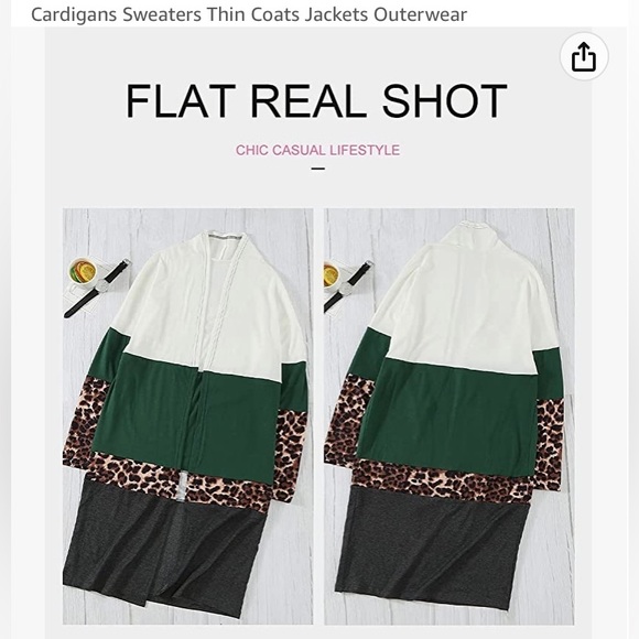 Dokotoo woman’s leopard stripped cardigan - Picture 2 of 7